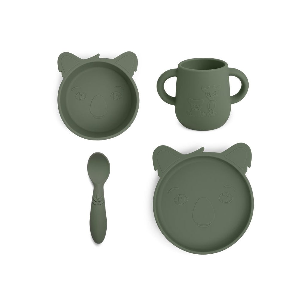 Eetset Lykke 4-pack Koala Mosgroen