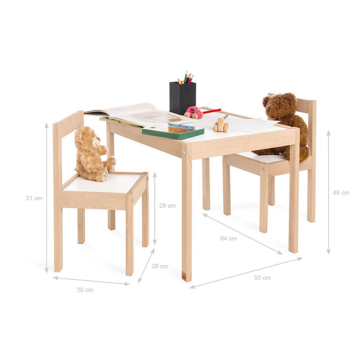 Kindertafel en stoel set 'Olaf'