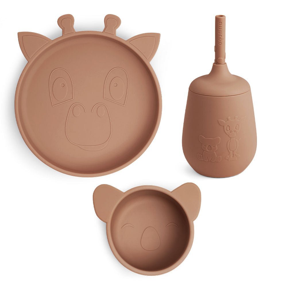 Eetset Dian 3-pack - Bruin