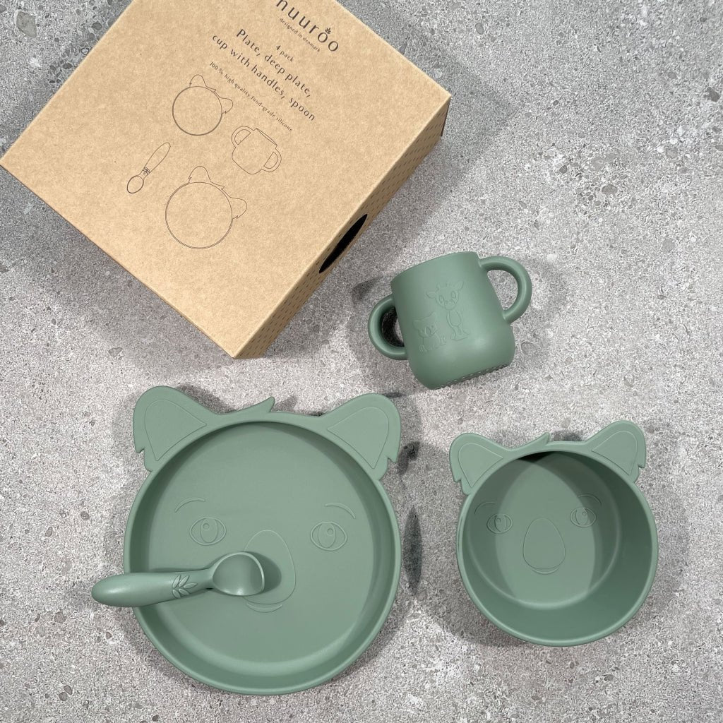 Eetset Lykke 4-pack Koala Mosgroen
