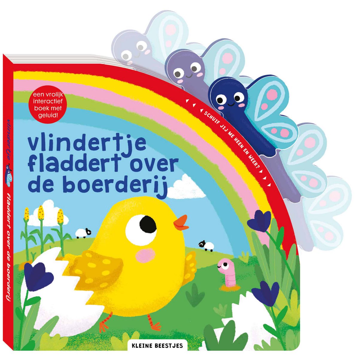 Leesboek - Kleine Beestjes |  Vlindertje fladdert over de boerderij