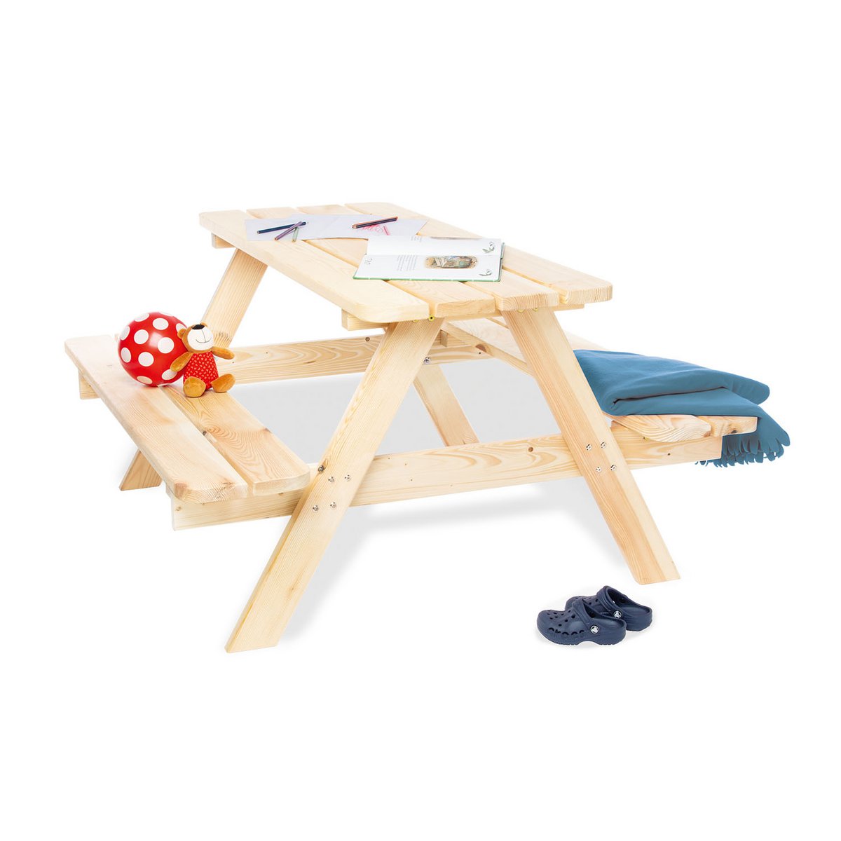 Kinderpicknickbank 'Nicki 4 Maxi' - naturel