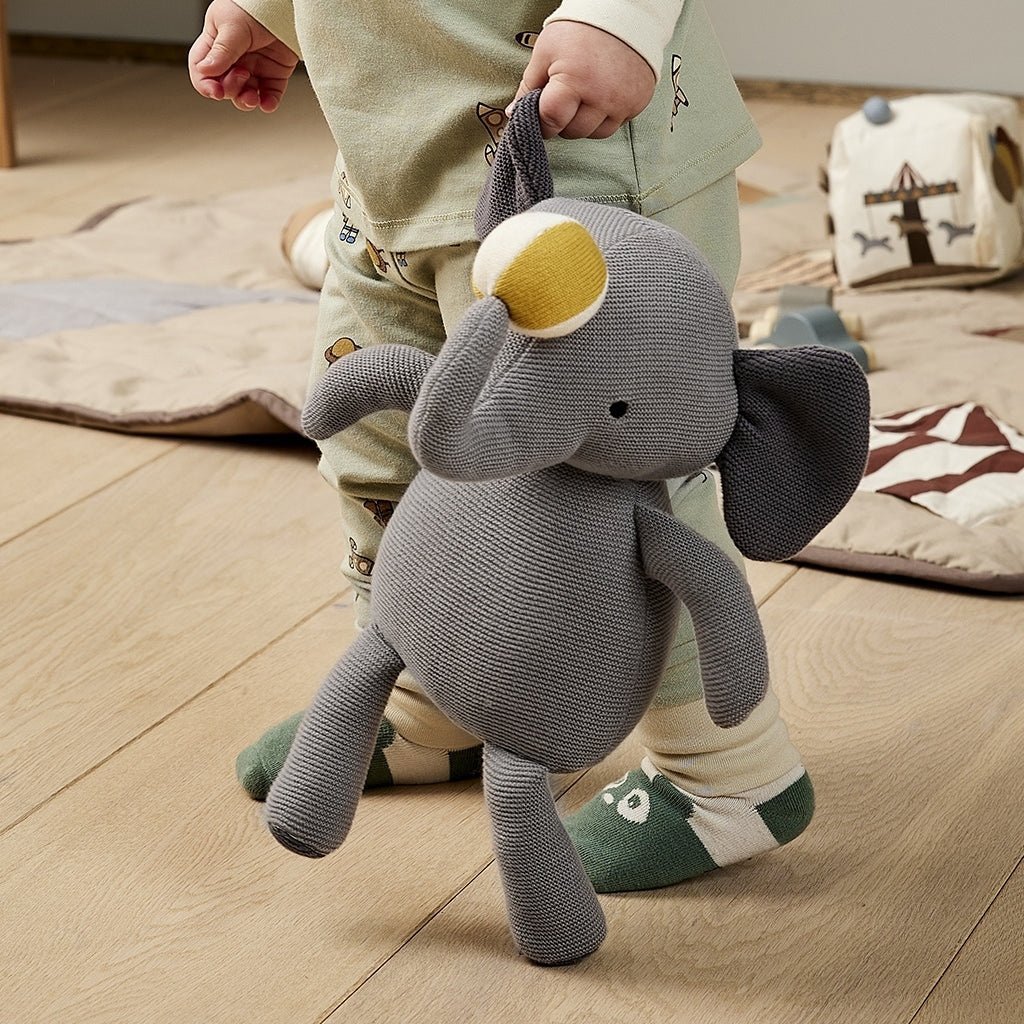 Knuffel Olifant Fille - Grijs