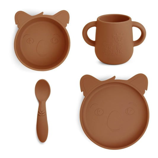 Eetset Lykke 4-pack Koala Bruin