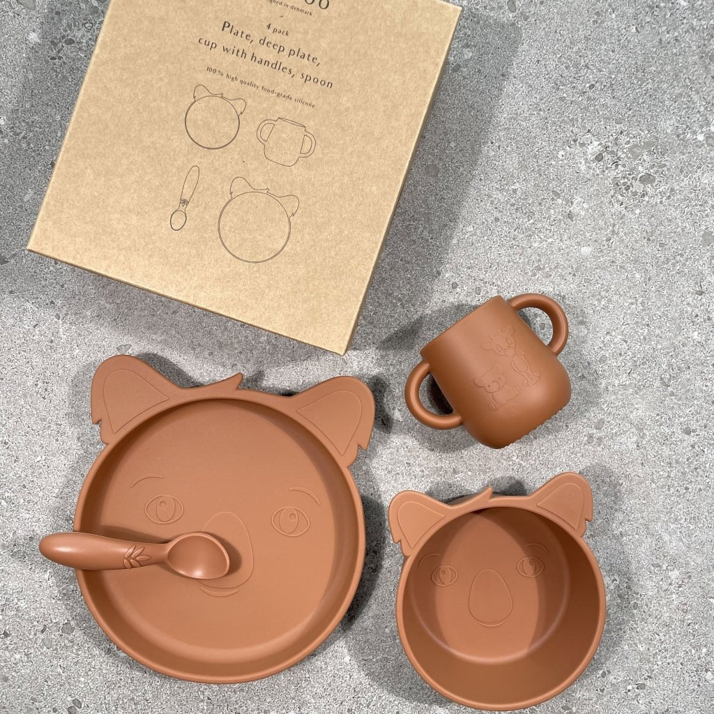 Eetset Lykke 4-pack Koala Bruin