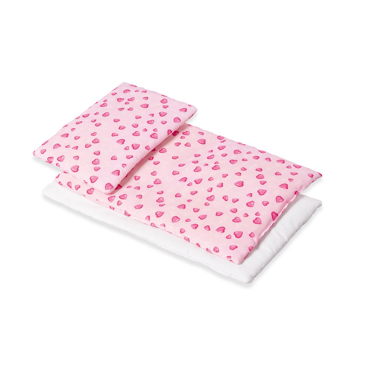 Beddengoedset poppenbed 'Harten' - roze