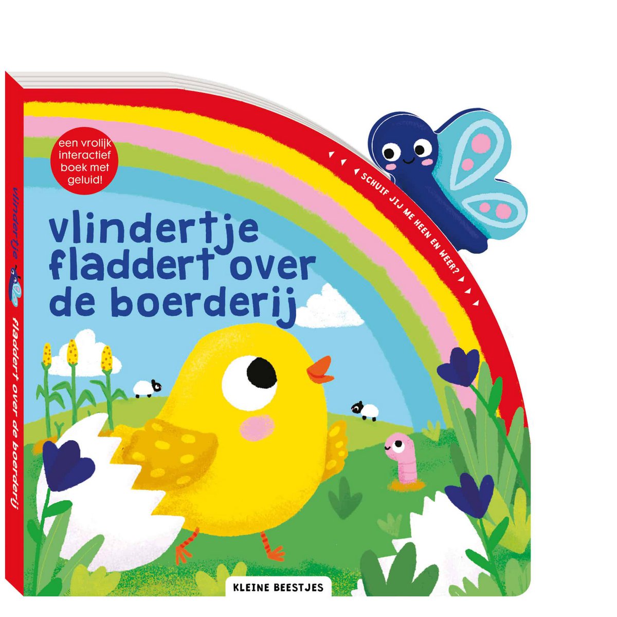 Leesboek - Kleine Beestjes |  Vlindertje fladdert over de boerderij