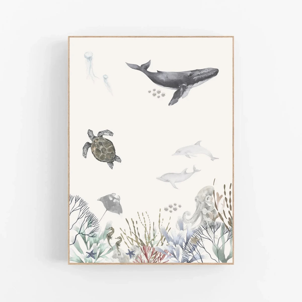 Set van 3 posters - Onderwaterwereld | Zeedieren kleur Set #2