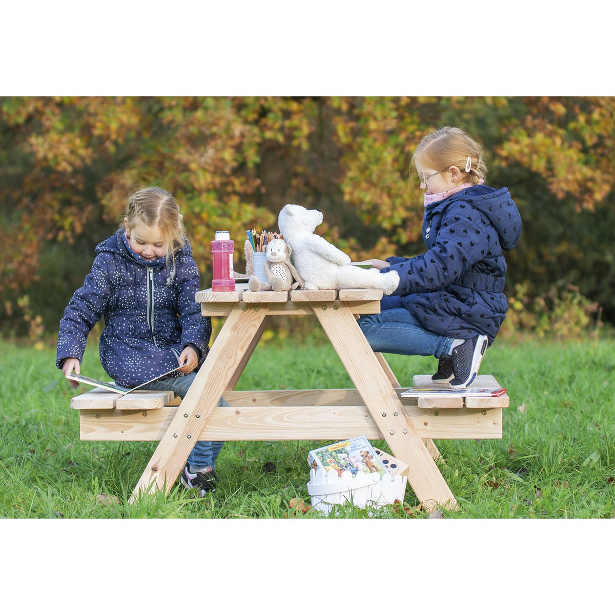 Kinderpicknickbank 'Nicki 4 Maxi' - naturel